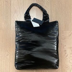 NWT CARAA Black Alto Large Cloud Puffer Tote Bag
